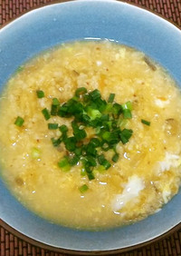 安心米「五目ご飯」のキムチ雑炊