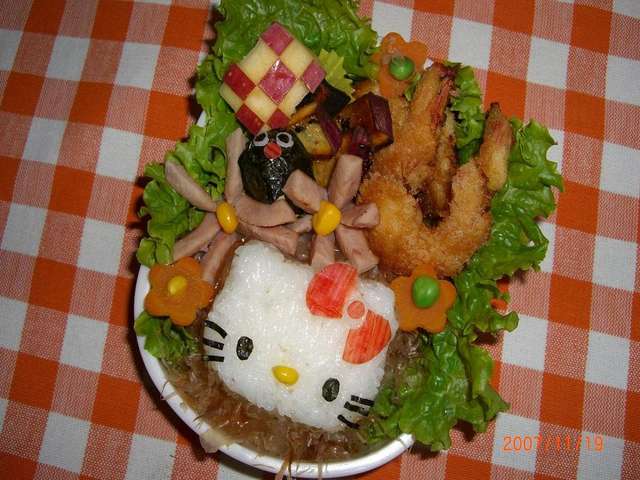 キティお弁当 キャラ弁 レシピ 作り方 By Shizuのうち クックパッド