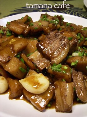 手早く簡単!バラ肉とレンコンの煮もの☆