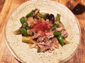 ♢ウチのナスとピーマン豚肉味噌炒め♢