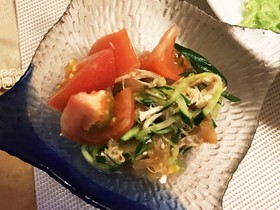 中華くらげとササミときゅうりの和え物