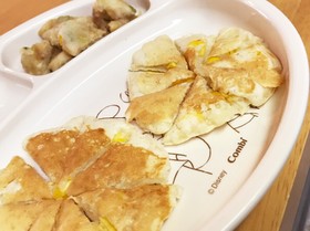 *離乳食後期*とうもろこしのパンケーキ