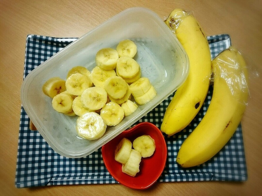 冷やして美味しい作り置きバナナの画像