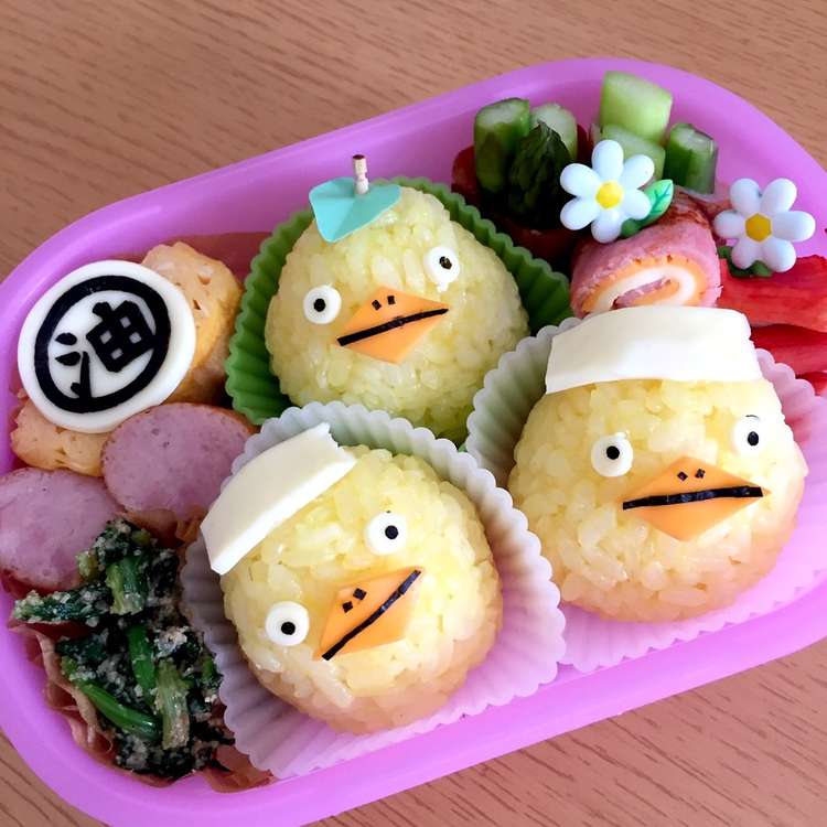 簡単☆オオトリ様おにぎりのキャラ弁♪ レシピ・作り方 by xxuixx 