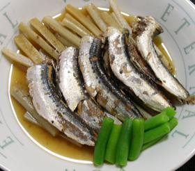 いわしとごぼうのさっぱり煮