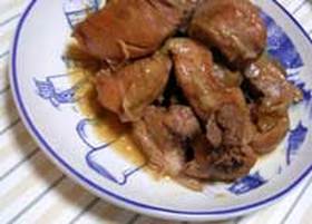 純玄米黒酢の骨付き鳥モモ煮!