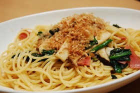 ぽん酢バターでさっぱりパスタ
