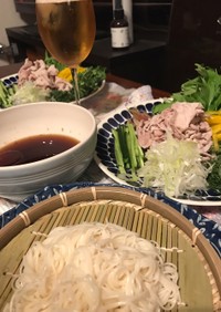 豚しゃぶ野菜そうめん つけ麺仕立