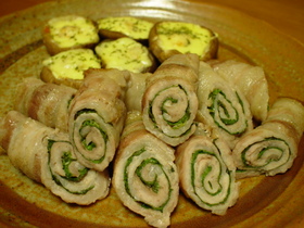 ♡◎オーブンでヘルシー♪豚バラ肉大葉巻き