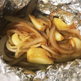 にんにくともやしと玉葱のホイル焼き☆