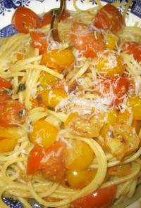 アンチョビとトマトのスパゲッティ