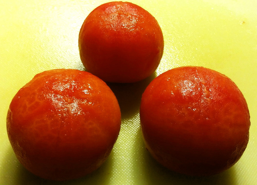 グランシェフで超簡単　トマトの皮の剥き方の画像