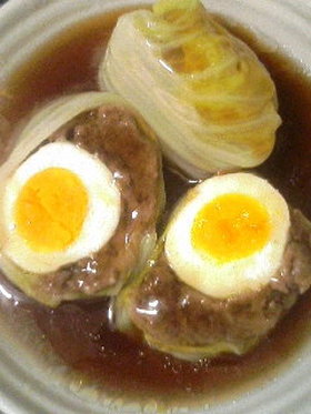 あんかけ和風白菜ロール