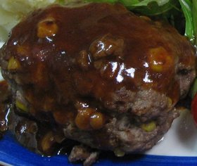 ハンバーグ寒天入り♪