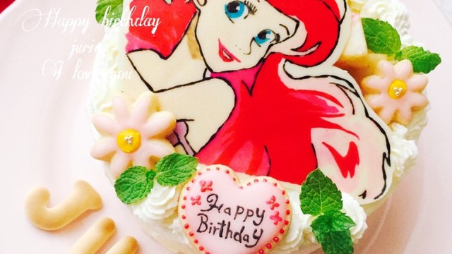 キャラチョコ 誕生日ケーキ アリエル レシピ 作り方 By Madoka クックパッド 簡単おいしいみんなのレシピが362万品