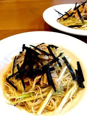 白髪ねぎタップリ 冷やし中華風冷製パスタ