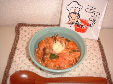 キャンベルトマトスープの玄米リゾットの写真