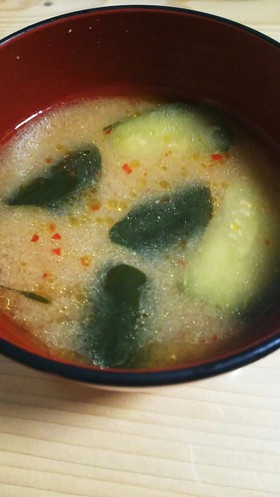 きゅうりの味噌汁