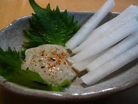 酒の肴に♪カニ味噌ディップ 七味がけ~☆