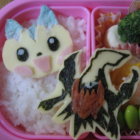 キャラ弁 水色シートの作り方