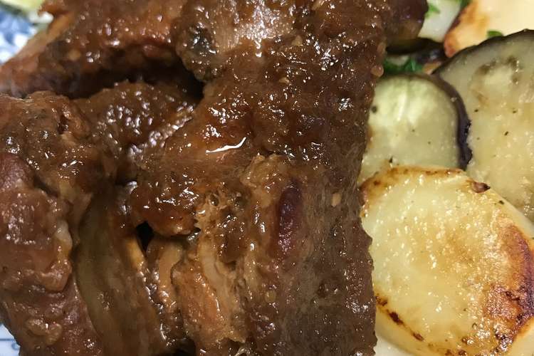 焼肉のタレで 簡単 豚スペアリブの煮込み レシピ 作り方 By Nobunonoun クックパッド