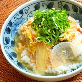 鶏ササミと野菜のヘルシースープご飯