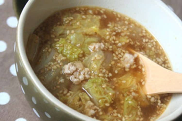 白菜と豚ひき肉のピリ辛中華スープ レシピ 作り方 By Onachikoo クックパッド 簡単おいしいみんなのレシピが364万品