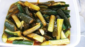 大量消費!キュウリ炒めの漬け物