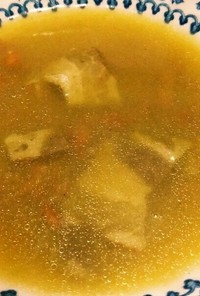 簡単⭐ファッロ入りグリーンカレースープ