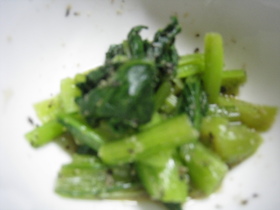 小松菜のからし醤油あえ