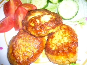 野菜と胸肉で作るハンバーグのさっぱり煮
