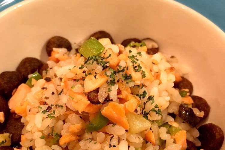 犬ごはん 鮭チャーハン レシピ 作り方 By さんしーごはん クックパッド