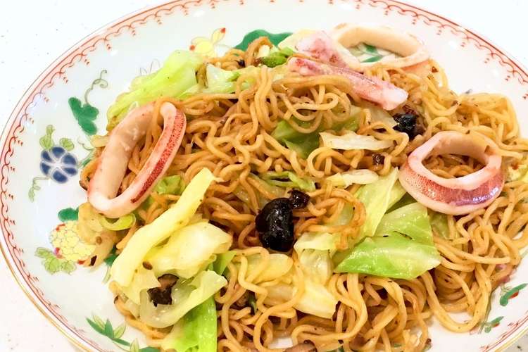 黒豆入りイカ焼きそば レシピ 作り方 By 黒豆の小田垣商店 クックパッド