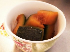 レンジでカボチャの煮付け(タッパー編)