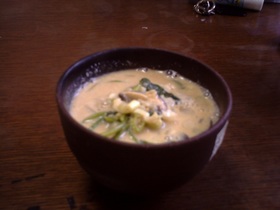 冬野菜の豆乳雑炊(*^^*)