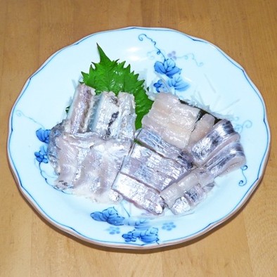 太刀魚の刺身 三種の写真
