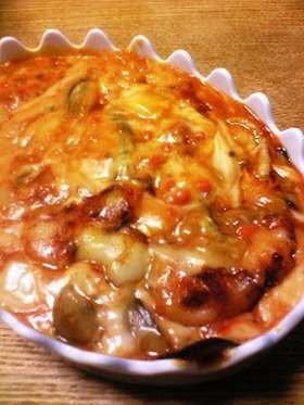 炊飯器にお任せ!なすとお餅のラザニア