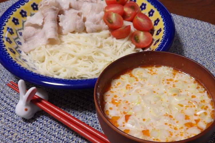 素麺のつけ汁に 豆乳の坦々風つけ汁 レシピ 作り方 By Azリバー クックパッド 簡単おいしいみんなのレシピが359万品