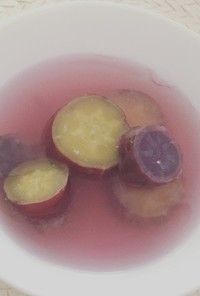 紫芋でピンクのお味噌汁❤️