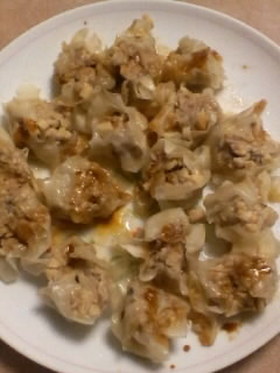 電子レンジで手抜き焼売