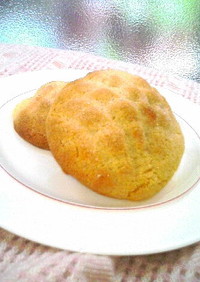 クッキー×ロールパン＝メロンパン♪