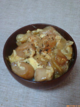 お麩の卵丼