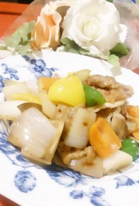 ｶﾘｶﾘ豚肉と夏野菜の甘酢炒め～✴