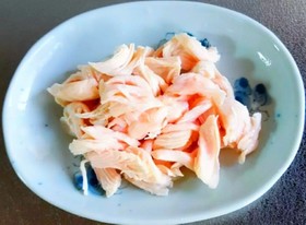 電子レンジでしっとり★鶏ササミの酒蒸し
