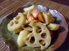 れんこんとジャガイモのさっぱり煮