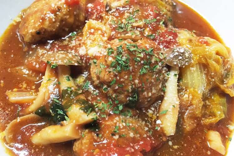 丸ごとレタスとミートボールのトマト煮込み レシピ 作り方 By Fukuichico クックパッド 簡単おいしいみんなのレシピが352万品