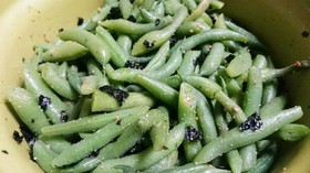 お弁当や常備菜に☆いんげん豆の海苔ナムル