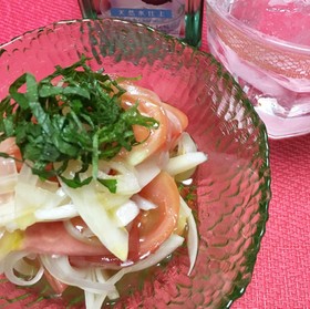 酢玉ねぎとトマトのおつまみ