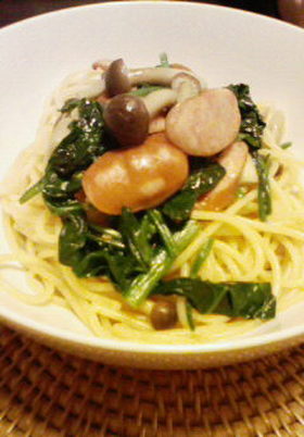 休日のお昼は和風パスタ