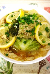 健康飯★豆腐と鶏胸ロールキャベツ檸檬霙煮